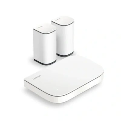 Abbildung von Linksys Velop Micro 6 Dual Band Mesh WLAN System WiFi Router mit bis zu 3 Gbit/s für 465 m² und 150+ Geräte ersetzt Internet Extender, 3er Pack