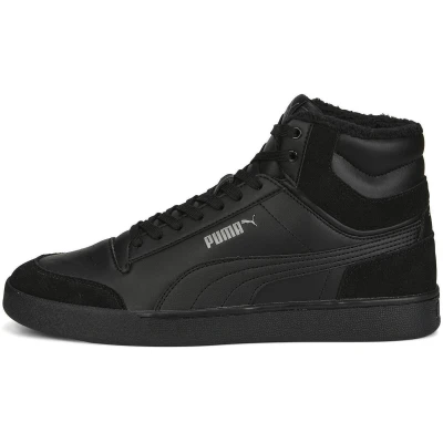 Abbildung von Puma Shuffle MID Unisex Sneaker high, Größe: 47, Black/steel gray Leder und lederimitat
