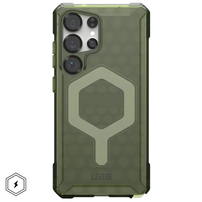 Abbildung von Samsung Galaxy S25 Ultra Hülle MagSafe Silikon UAG Soft Case/Backcover Handyhülle Grün Shockproof/Stoßfest