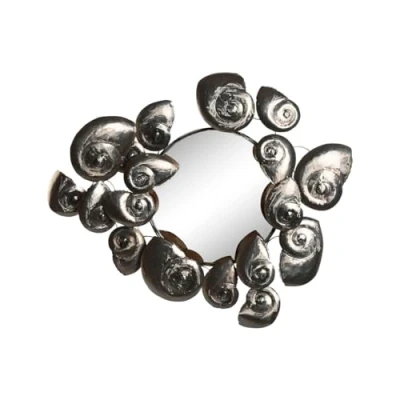 Abbildung von Home ESPRIT Wandspiegel, silberfarben, Metall, 95 x 10 80 cm