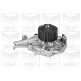 Abbildung von GRAF PA738 Wasserpumpe 22 mit Dichtung mechanisch Stahlblech 54,66 für Zahnriementrieb CHEVROLET: Aveo / Kalos Limousine, Schrägheck