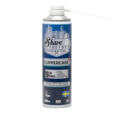 Abbildung von The Shave Factory Clippercare Spray Effiziente Pflege der Haarschneidemaschine, Kühlmittel, Schmiermittel und Reiniger in einem für professionelle Ergebnisse bei jedem Gebrauch (5in1 Spray)