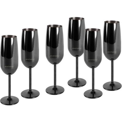Abbildung von ECHTWERK Champagnerglas, (Set, 6 tlg.), Sektglas, Sektkelch, Champagnerkelch, bruchsicher, 250 ml