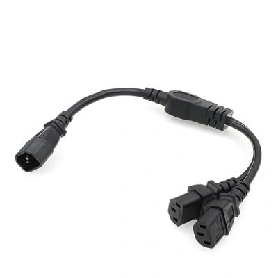 Abbildung von Eonvic IEC 320 C14 Stecker auf 2XC13 Buchse Splitter Stromkabel 0,3 m