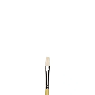Abbildung von Winsor &amp; Newton 5868004 Künstler Chunking Schweineborsten Pinsel für Ölfarben, hohe Farbaufnahme, gleichmäßige Farbabgabe Flachpinsel Nr. 4, langer Stiel