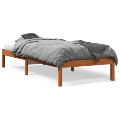 Abbildung von vidaXL Bett Massivholzbett Wachsbraun 75x190 cm Kiefer