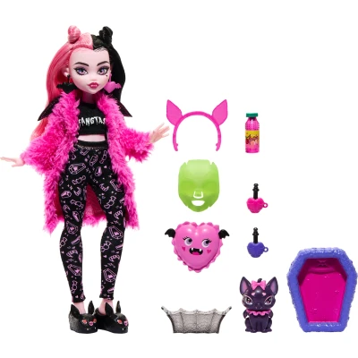 Abbildung von Mattel® Anziehpuppe Monster High, Creepover Draculaura Schaurig schöne Pyjamaparty