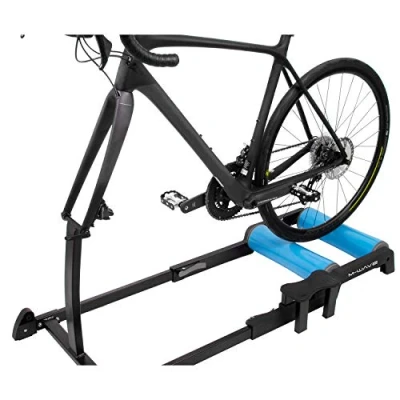Abbildung von M Wave Unisex Erwachsene Yoke&#039;n&#039;Roll 65 Fahrrad Trainings Rolle, schwarz/blau, für 26&quot; 29&quot;