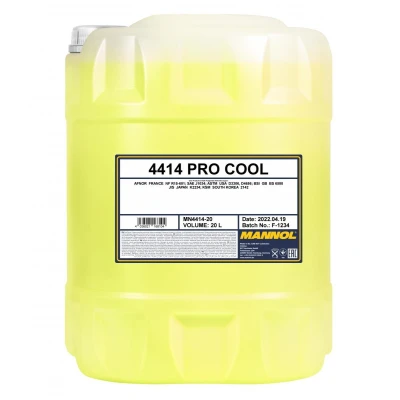 Abbildung von MANNOL Pro Cool MN4414 20 Frostschutz G13 gelb