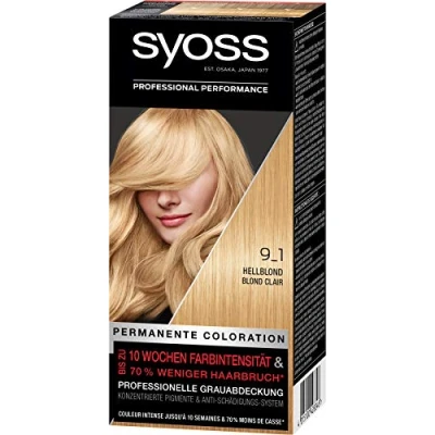 Abbildung von SYOSS Coloration, Haarfarbe 9_1 Hellblond Stufe 3, 3er Pack(3 x 115 ml)