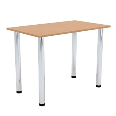Abbildung von AKKE Esszimmertisch 120 cm x 60 Esstisch Kleiner Tisch Küchentisch Schreibtisch Dining Table Esszimmermöbel Chrombeine