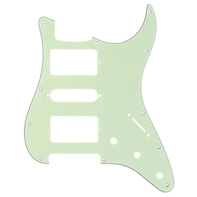 Abbildung von Musiclily Pro 11 Löcher HSH Strat Pickguard Gitarren Schlagbrett für Fender American/Mexican Standard Stratocaster Modern Style E Gitarre,3 lagig Mint Green