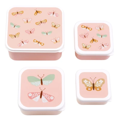 Abbildung von A Little Lovely Company Lunchbox Set, Schmetterling