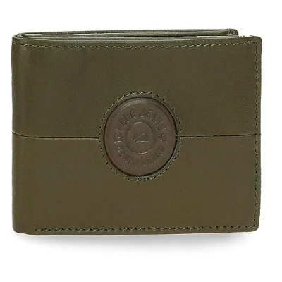 Abbildung von Pepe Jeans Cracker Horizontale Geldbörse mit Grün 11x8x1cm Leder, grün, Talla única,