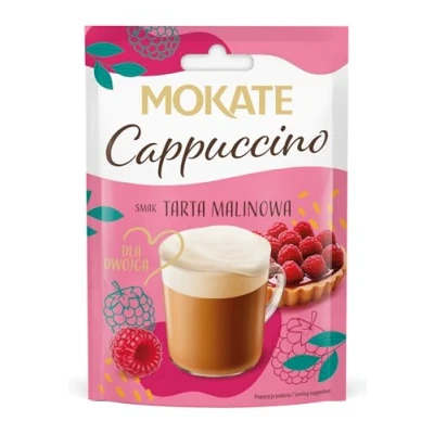 Abbildung von MOKATE® Cappuccino 40g Geschmack: Himbeertörtchen Instantkaffee Kaffeegetränk Samtig und Aromatisch Cremiger Getränk Kaffee Getränkepulver