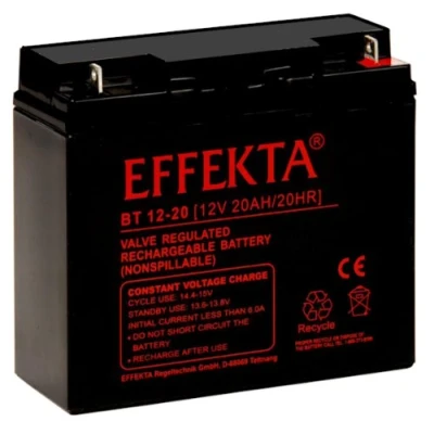 Abbildung von Effekta AGM Akku Batterie Typ BT 12 20 12V 20Ah Flachpol M5