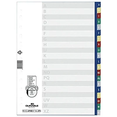 Abbildung von DURABLE Ordnerregister Vollformat A Z 20 teilig