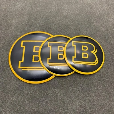 Abbildung von 4 Stück Nabendeckel Aufkleber für Brabus, Radnabenkappen Logo Felgenkappen Felgendeckel Nabenkappen Wheel Caps,56mm
