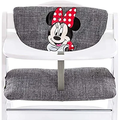 Abbildung von Hauck Hochstuhlauflage Disney Deluxe Minnie Grey, Sitzpolster Sitzkissen Sitzauflage für Alpha Hochstuhl