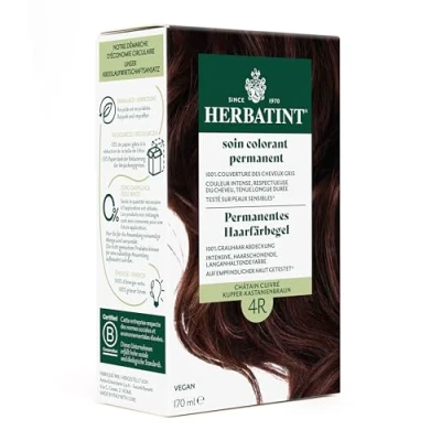 Abbildung von Herbatint Permanentes Haarfärbegel 4R KupferKastanienbraun 170 ml I Ohne Ammoniak, optimale Grauhaarabdeckung Auf empfindlicher Haut getestet, mit 8 Pflanzenextrakten