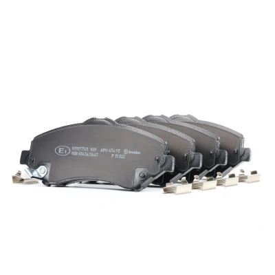 Abbildung von BREMBO P 11 022 Bremsbelagsatz mit akustischer Verschleißwarnung Zubehör DODGE: Nitro SUV, Journey MPV, Grand Caravan V JEEP: WRANGLER 3