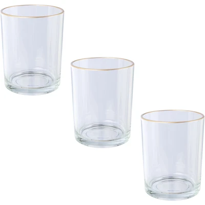 Abbildung von Creativ deco Teelichthalter Weihnachtsdeko (3 St), mit goldfarbenem Standfuß
