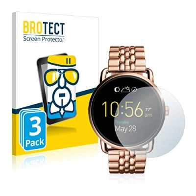 Abbildung von BROTECT Schutzglas für Fossil Q Wander (3 Stück) Schutzfolie Panzer Folie Glas [Extrem Kratzfest 9H, Anti Fingerprint, Ultra Transparent]