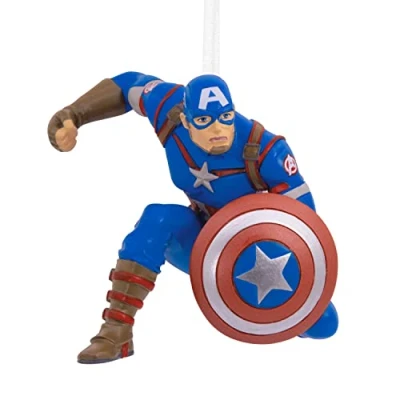 Abbildung von Hallmark Marvel Avengers Captain America Weihnachtsdekoration aus Kunstharz