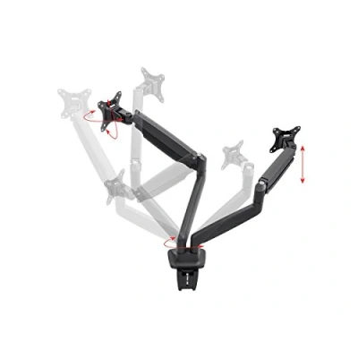 Abbildung von Monoprice Gasfeder Tischhalterung Für Zwei Monitore Vollbeweglich Verstellbar bis zu 34 Zoll Max. 9 kg pro Display