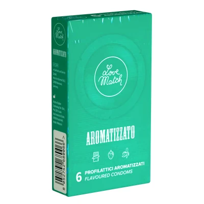 Abbildung von «Aromatizzato» bunte, aromatisierte Kondome in Rundfolien (6 Kondome) 6 St
