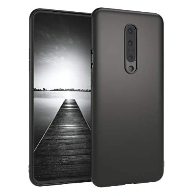 Abbildung von EAZY CASE Handyhülle Silikon mit Kameraschutz kompatibel OnePlus 7 Pro in Schwarz Matt, Ultra dünn, Slimcover, Silikonhülle, Hülle, Softcase, Backcover