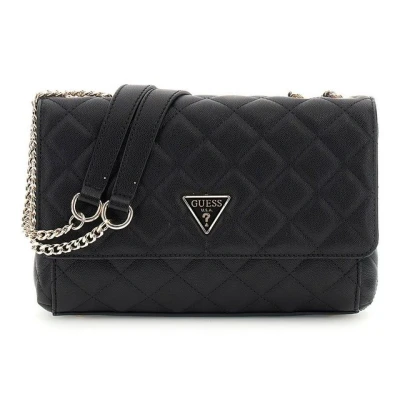 Abbildung von Guess ECO Carly Cnvrtble Xbody FLAP Handtasche, Damen, Größe: One Size, Black
