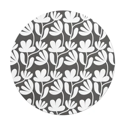 Abbildung von Miquelrius Mauspad, Größe Ø 200 mm, Polyester Material für weiches Gleiten, fester Gummiboden festen Halt, Kollektion White Flowers