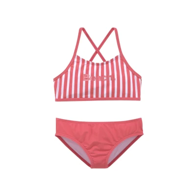 Abbildung von Bench Bikini für Kinder, Größe: 158/164, Koralle gestreift