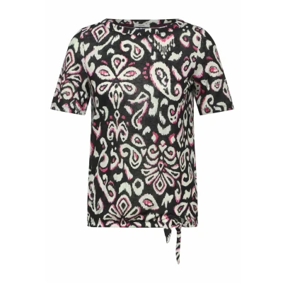 Abbildung von Cecil Knoten Tshirt print, Damen, Größe: Small, Schwarz