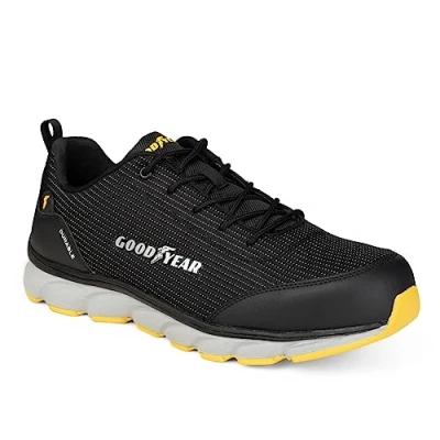 Abbildung von Goodyear Herren Metallfreie Arbeitssicherheit Trainer Mit Non Metallic Stoffkappe S1p / Sra Hro Construction Boot, Schwarz Orange, 42 EU