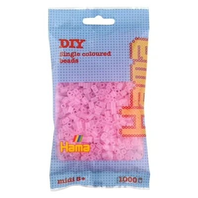 Abbildung von Hama 207 72 Bügelperlen Beutel 1000x Schreibwaren, transparent/rosa