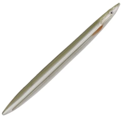 Abbildung von Savage Gear Line Thru Sandeel Meerforellenköder, Farbe:Sandeel Ghost, Länge/Gewicht:11cm / 15g