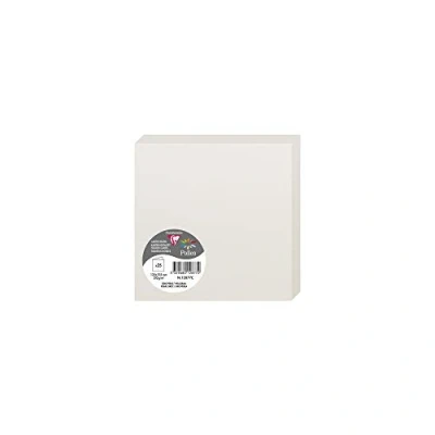 Abbildung von Clairefontaine 12877C Packung (mit 25 Doppelkarten Pollen, Gefaltet, 135 x mm) 210g, Hellgrau