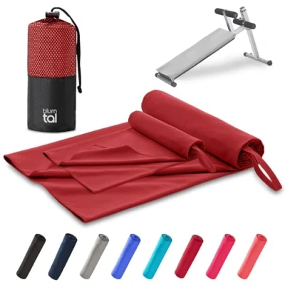 Abbildung von Blumtal Handtuch Fitness im 2er Set, Mikrofaser Sporthandtuch Fitnessstudio, (2 St), 80 x 40 cm