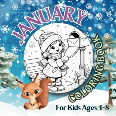 Abbildung von January Coloring Book: for Kids 4 8 AgesActivity Children (Coloring book each month of the year)