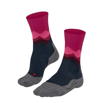 Abbildung von FALKE Damen Wandersocken TK2 Explore Crest W SO Wolle Funktionsmaterial antiblasen dick 1 Paar, Blau (Space Blue 6116), 35 36