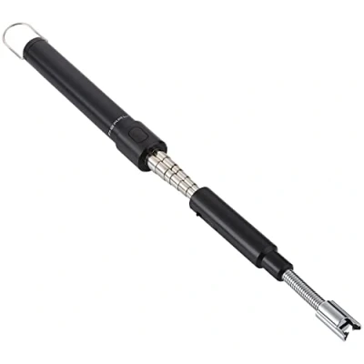Abbildung von PEARL Stabfeuerzeug: Ausziehbares Teleskop Akku Feuerzeug, USB Ladefunktion, 80 cm Länge (Stabanzünder, Lichtbogenanzünder, Ewige Streichholz)