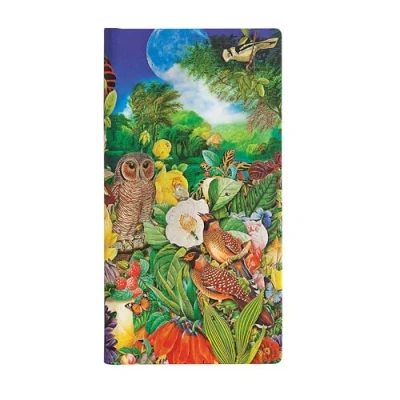 Abbildung von Paperblanks Naturcollagen Garten im Mondschein Notizbuch Schlank Liniert, Slim (180 x 90)