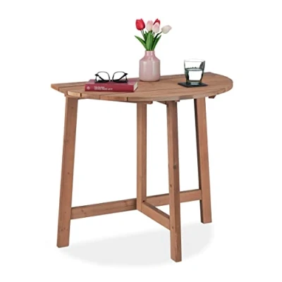 Abbildung von relaxdays Klapptisch Halbrunder aus Holz