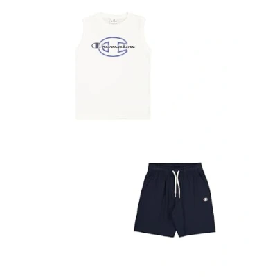 Abbildung von Champion Graphic Sleeveless CREW NECK SET Trainingsanzug für Kinder, Größe: 114/119, White