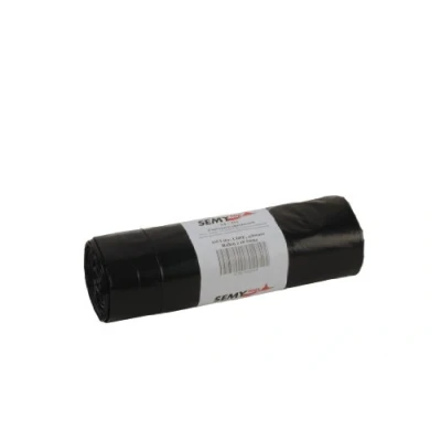 Abbildung von SemyTop LDPE Zugband Kehrichtsäcke, 700 x 1000 mm, Typ 100 , schwarz, circa 110 L, 1er Pack (120 Stück), ST 215