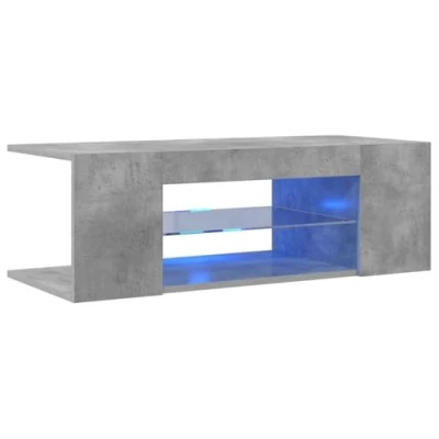 Abbildung von vidaXL TV Schrank mit LED Leuchten Betongrau 90x39x30 cm (1 St)