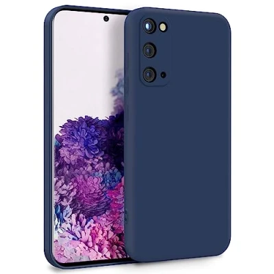 Abbildung von MyGadget Hülle für Samsung Galaxy S20 Zweilagige Handyhülle mit Kameraschutz Cover Innenfutter &amp; Silikon außen Dunkelblau