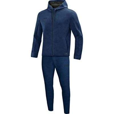 Abbildung von JAKO Damen Jogginganzug Premium Basics mit Kapuze, marine meliert, 44, M9729